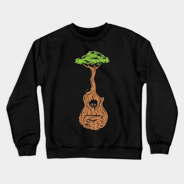 Guitar Tree Crewneck Sweatshirt by maxdax